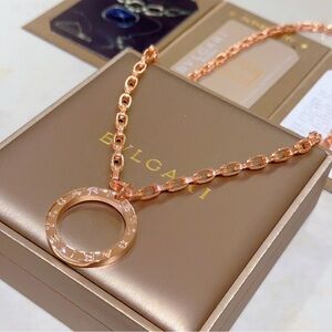 Bulgari Pink Gold Circle Necklace